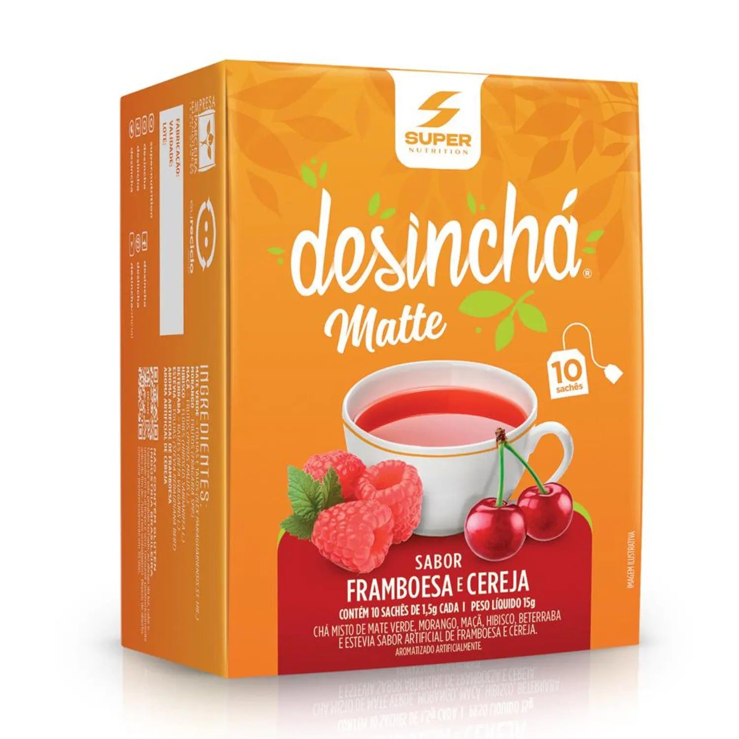 Desincha Matte sabor Framboesa e Cereja - 10 Saches