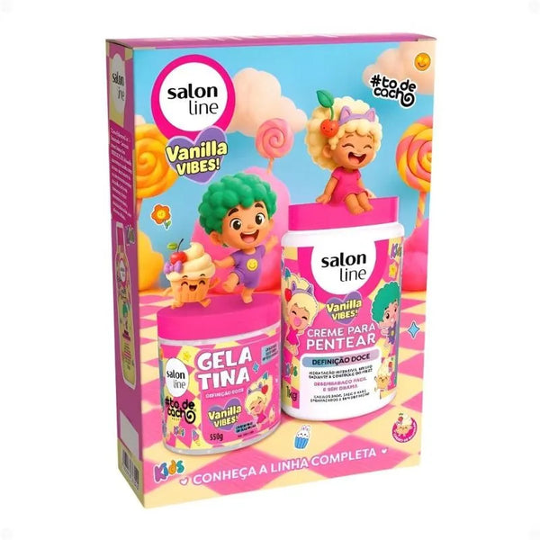 Salon Line Kids Vanilla Vibes Kit! #ToDeCacho: Hair and Body Shampoo and Multifunctional Cream 300ml