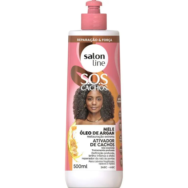 Ativador de Cachos SOS Cachos Mel e Óleo de Argan 500ml