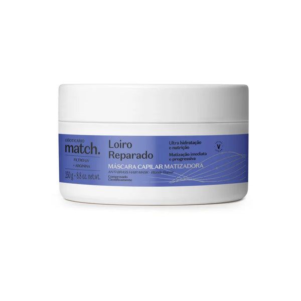 Máscara Capilar Matizadora Match Loiro Reparado 250g