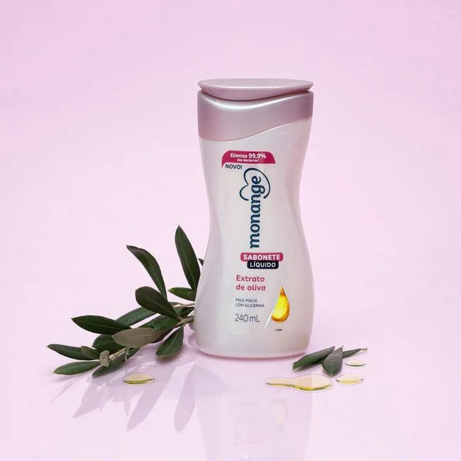 Monange Sabonete Líquido Extrato de Oliva 240ml