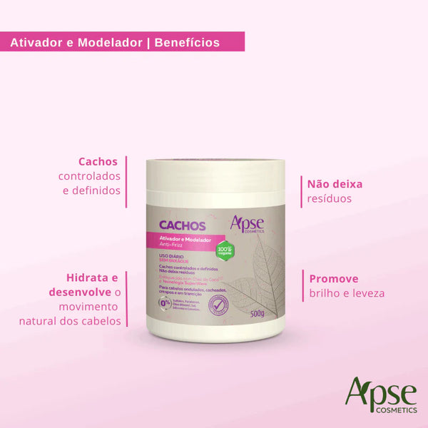 Apse Anti-Frizz Curl Activator & Styler Cream for Curly Hair 500g