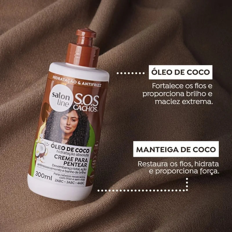 Creme de pentear Salon Line S.O.S Cachos Óleo de Coco