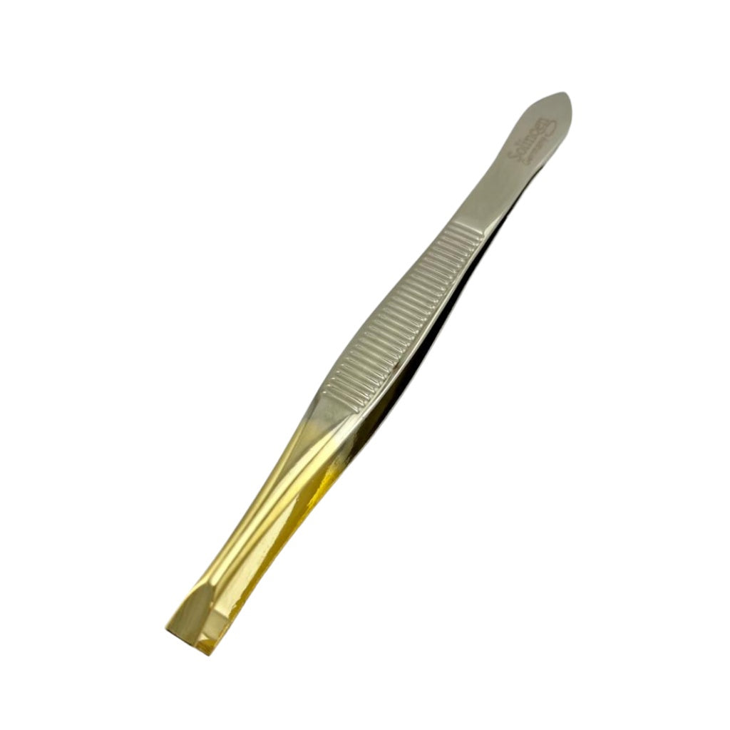 18K-N.2 Stainless steel tweezers with Gold-Planted tip