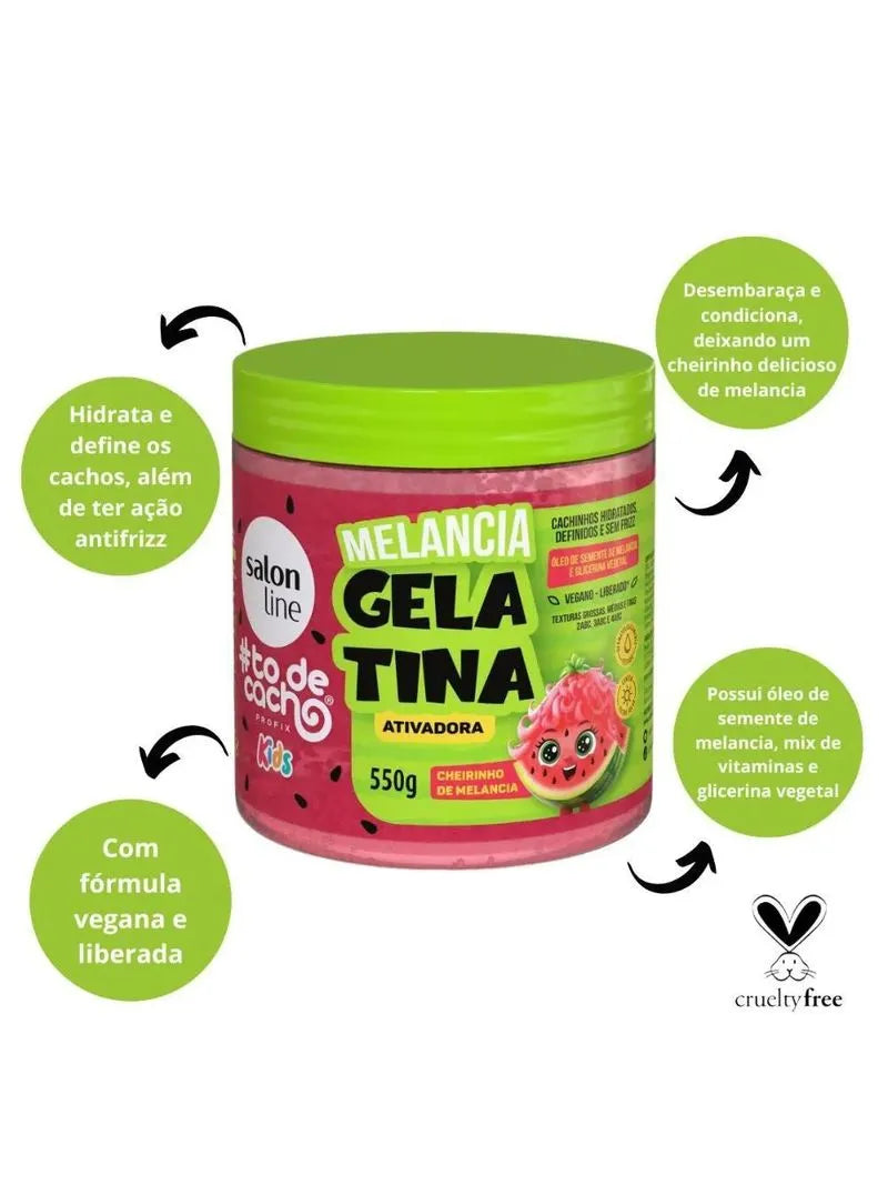 Watermelon Kit with Styling Cream and Gel #todecacho Kids