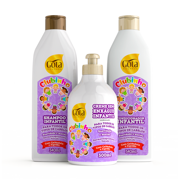 GOTA DOURADA KIT CLUBINHO SUAVIDADE E MACIEZ 340ML