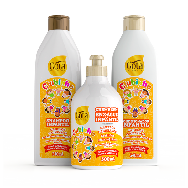 GOTA DOURADA KIT CLUBINHO CACHEADOS 340ML
