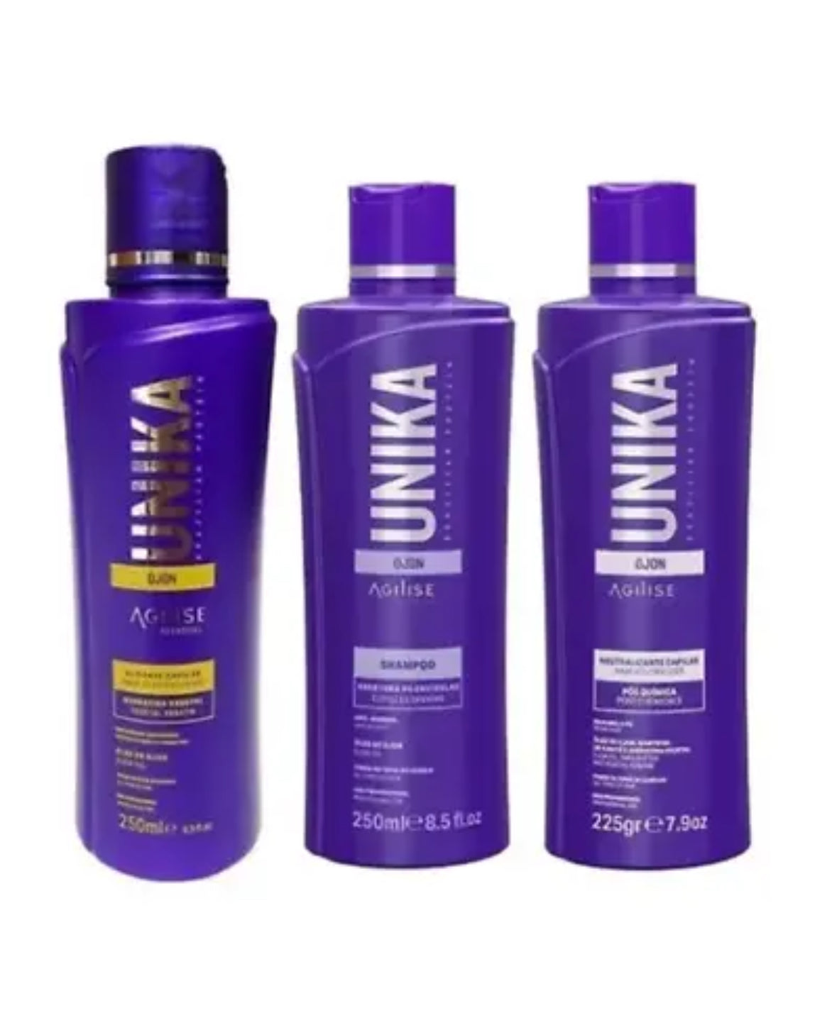 Kit Agilise Unika Ojon  shampoo + Progressiva + Neutrali -   250ml   Each
