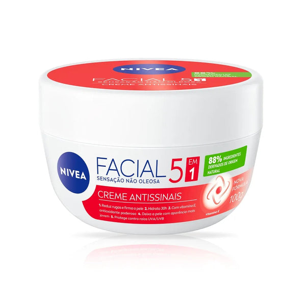 Creme Hidratante Facial Nivea Antissinais  5 em 1 100g