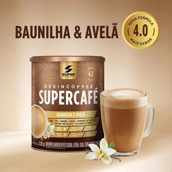 LANÇAMENTO Supercafé Desincoffee Vanilla and Hazelnut - 220g