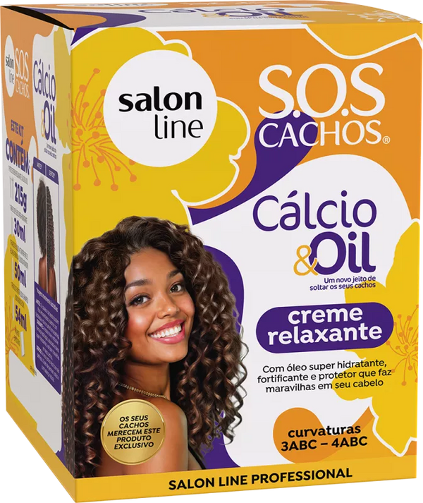 Guanidina SOS Cachos Calcio & Oil Relaxing Cream Salon Line