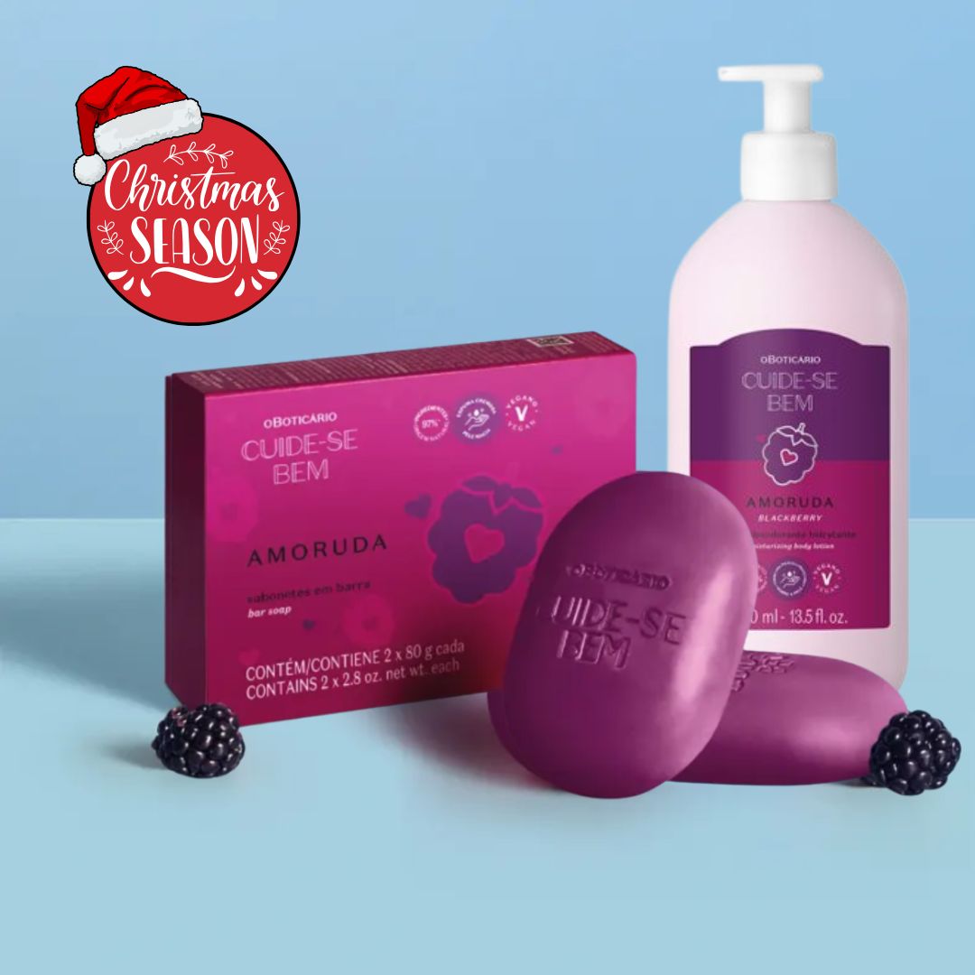 Combo Cuide-se Bem Amoruda: Loção Corporal 200ml + Sabonetes Em Barra 2x80g