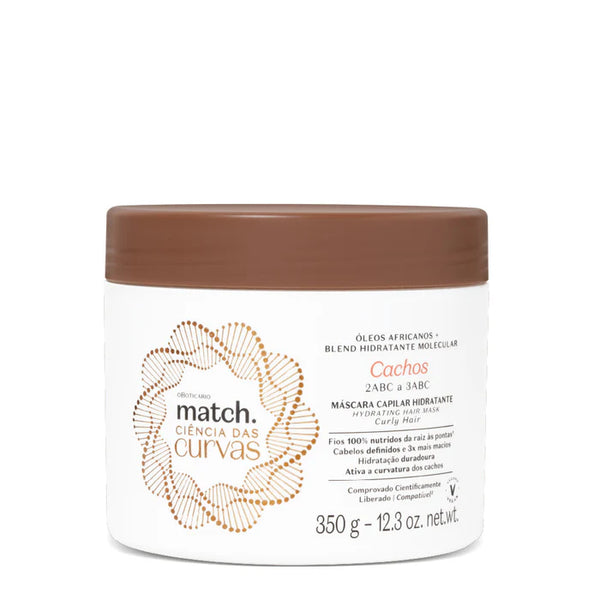 Máscara Capilar Hidratante Crespos Match Ciência das Curvas 4 abc , 350g
