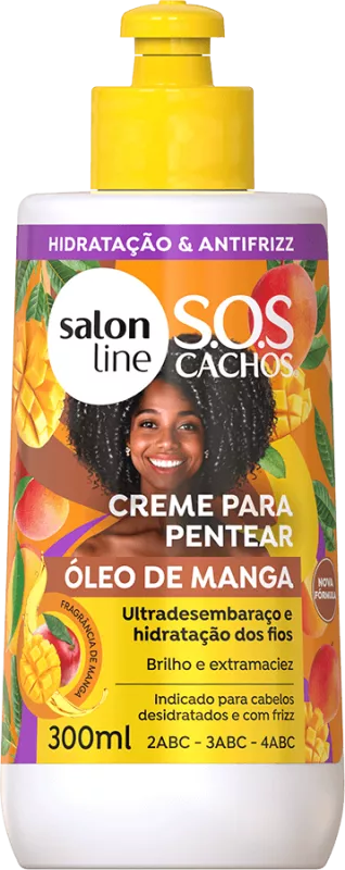 Creme para Pentear SOS Cachos Óleo de Manga Salon Line 300ml