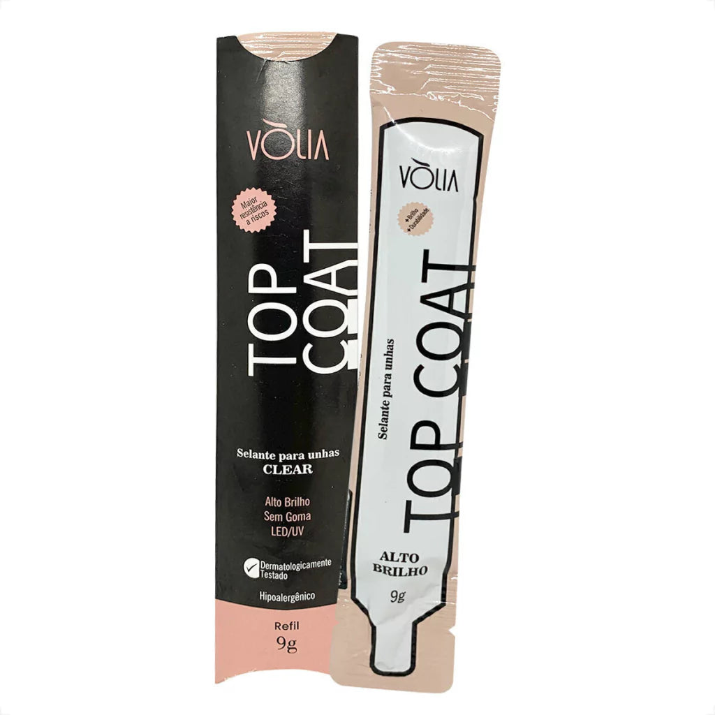 Top coat Volia sachê Selante para unhas Clear Refil 9g