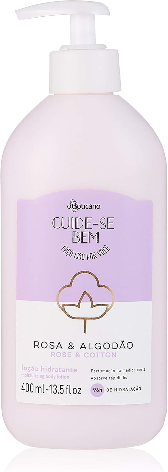 Loção Hidratante Desodorante Corporal Cuide-se Bem Rosa e Algodão - 400g