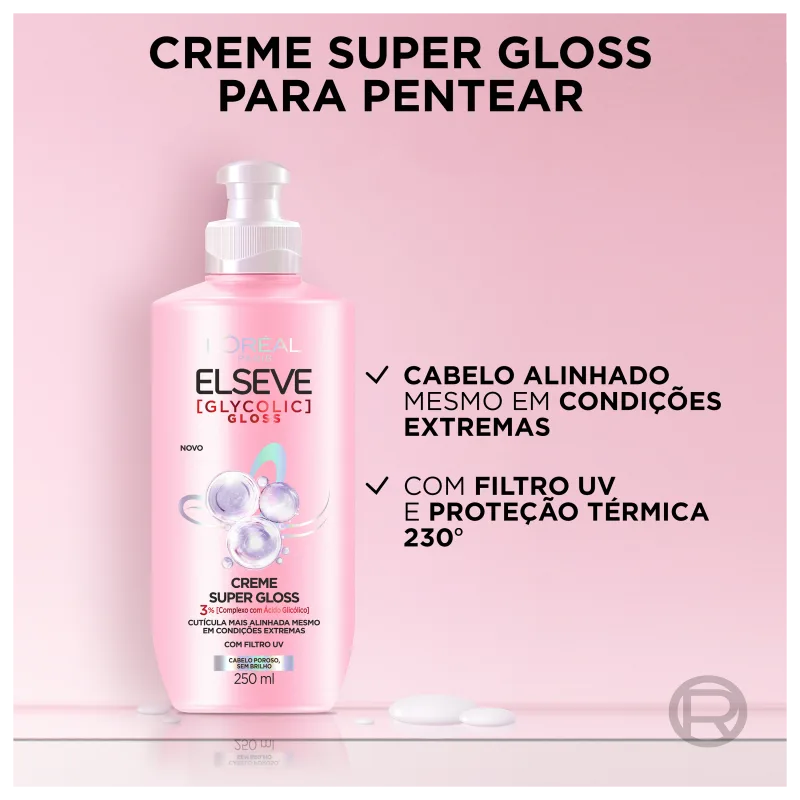 Elseve L’Oréal Paris Glycolic Gloss - Creme para Pentear 250ml
