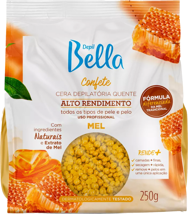 Depil Bella Hot Depilatory Wax – Confete Honey (250g)