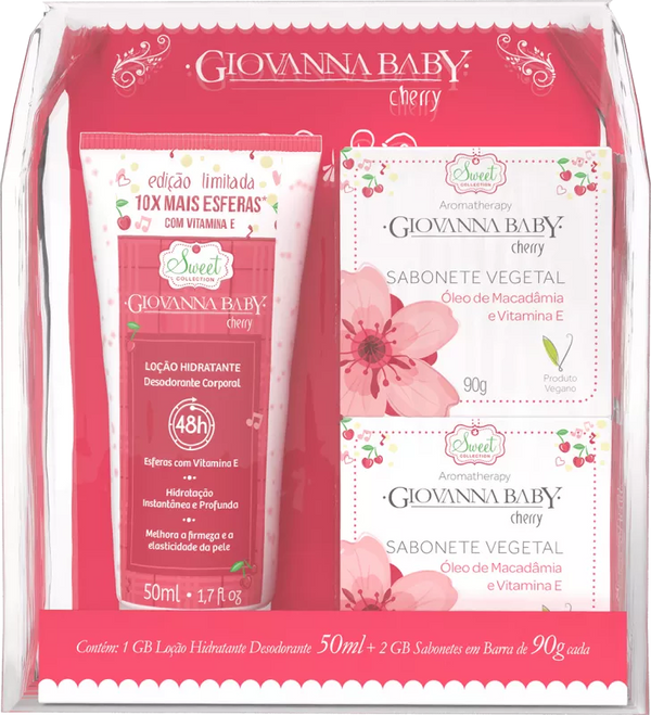 Giovanna Baby Body Lotion 50ml Cherry + Vegetable Soap 90g Cherry