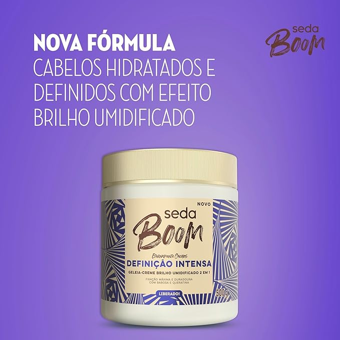 Geleia - Creme 2 em 1 Seda Boom Definição Intensa 500 g