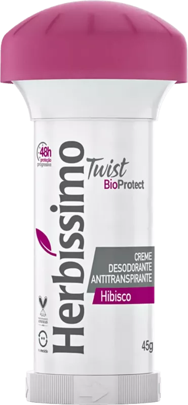 Desodorante em Creme Herbíssimo Twist Bio Protect Hibisco - 45g