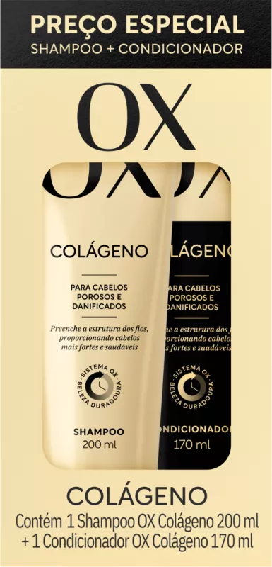 OX Shampoo 200ml Collagen + Collagen Conditioner 170ml