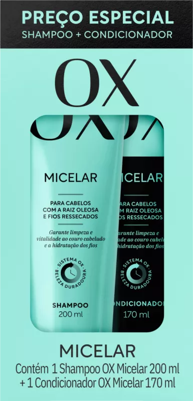 Shampoo OX 200ml Micellar + Conditioner 170ml Micellar