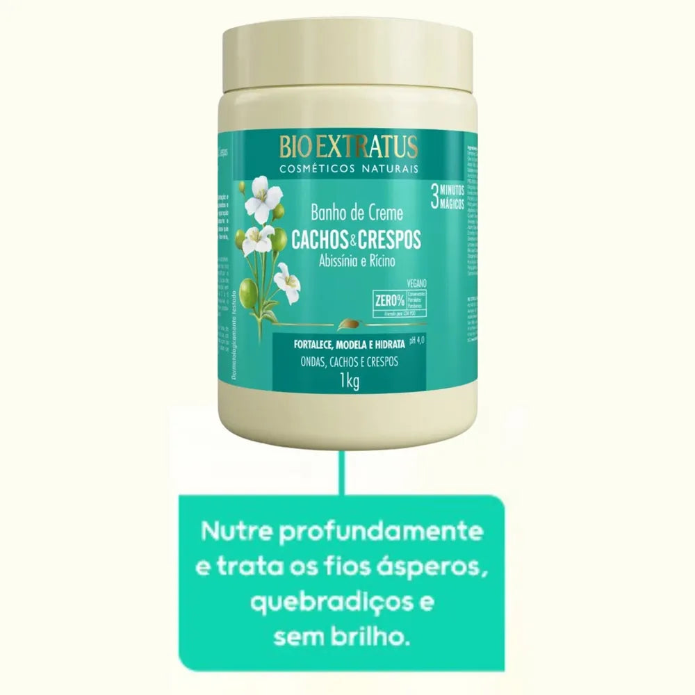 Bio Extratus Curly and Frizzy Treatment Cream Bath - 500g
