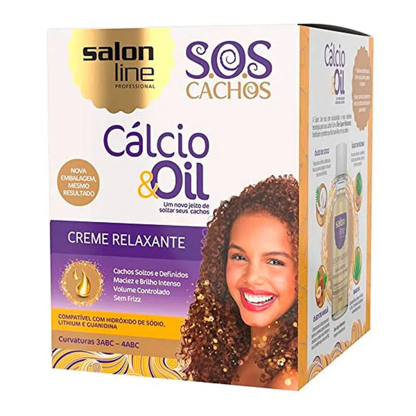 Guanidina SOS Cachos Calcio & Oil Relaxing Cream Salon Line
