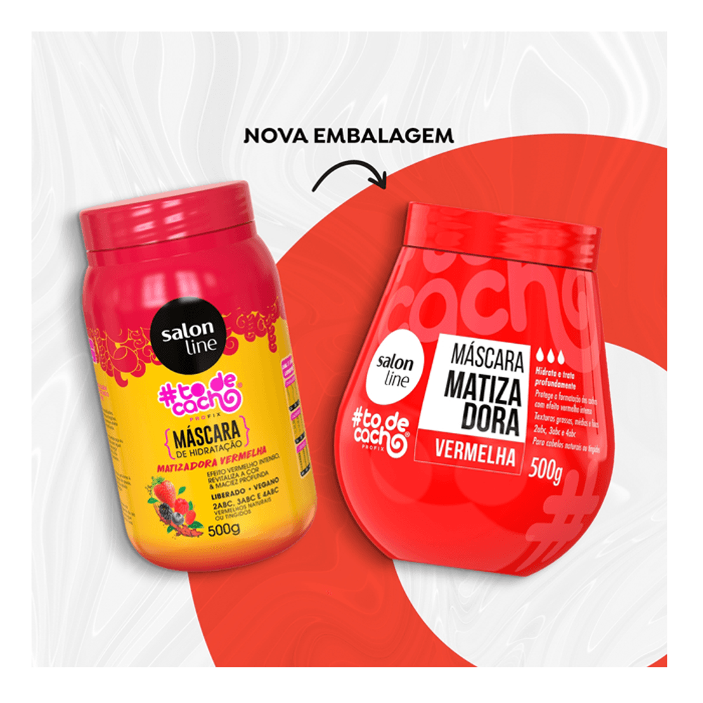 Máscara Capilar Matizadora Vermelha To De Cacho - 500g