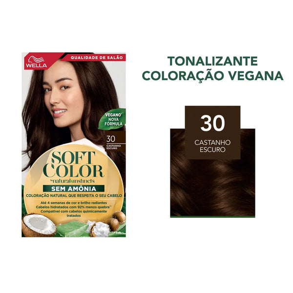 TINTA DE CABELO SOFT COLOR CASTANHO ESCURO 30