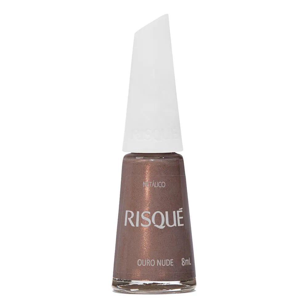 Risqué Metallic Nude Gold Nail Polish 8ml