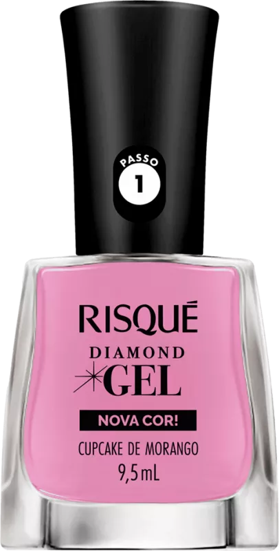 Risque Commercial Nail Polish 9.5ml Diamond Gel Strawberry Cupcake Creamy