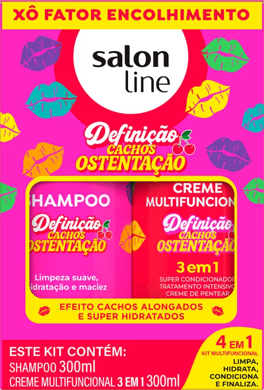Salon Line Shampoo Kit 300ml Curl Definition Show-Off + Cream