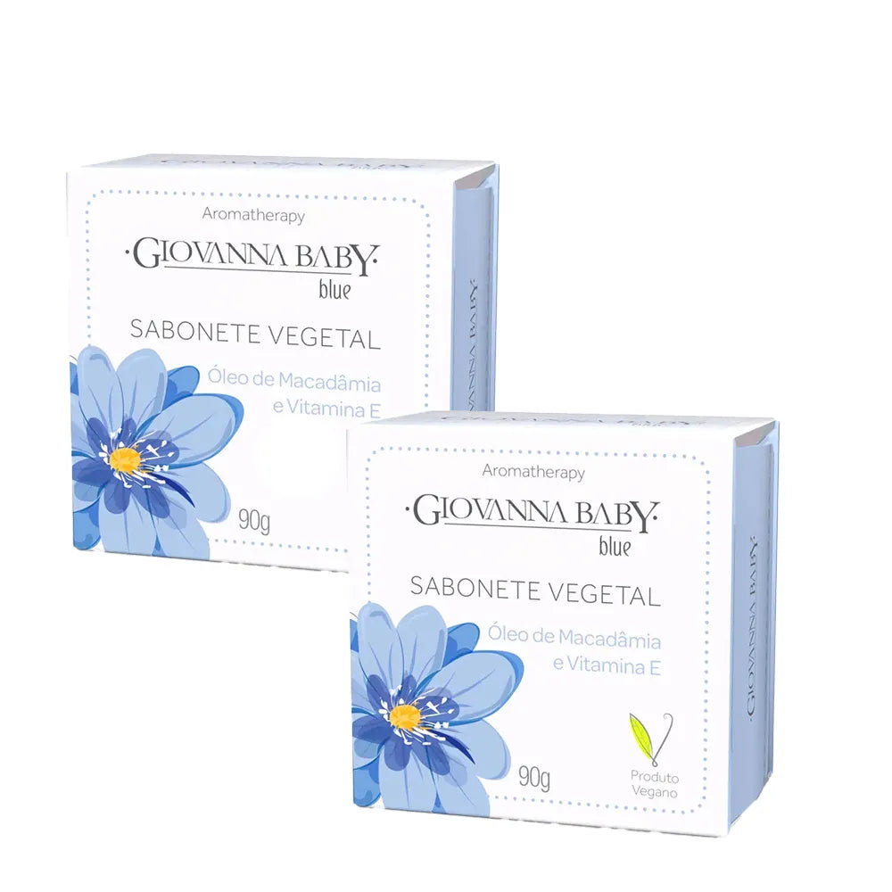 Kit Giovanna Baby Deo Colônia Blue 20ml + 2 Sabonetes 90g