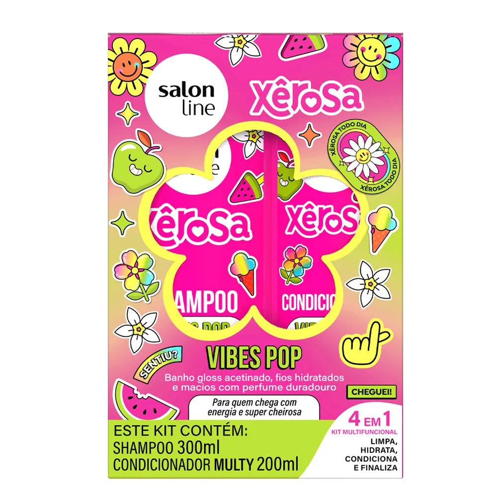 Salon Line Xêrosa Vibes Pop Kit: Shampoo 300ml + Conditioner 200ml