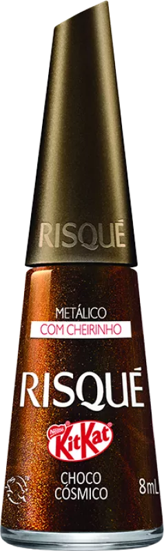 ENAMEL RISQUE COMMERCIAL KITKAT 8ML METALLIC COSMIC CHOCO