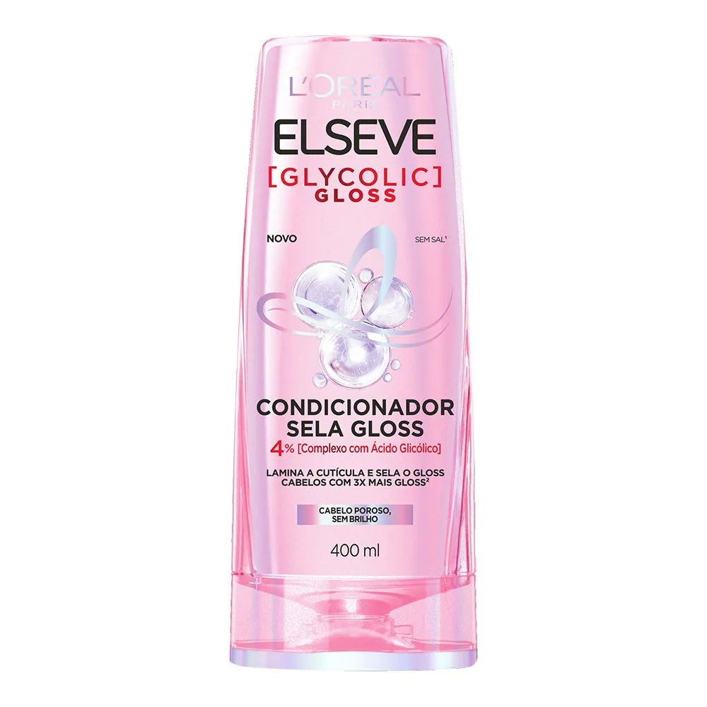 Condicionador Sela Gloss Elseve Glycolic Gloss - 400ml