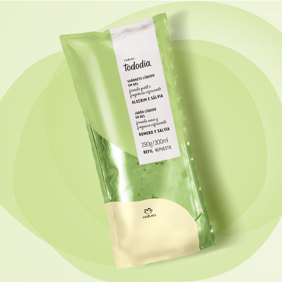 Alecrim e Sálvia Liquid Gel Soap Refill 300ml