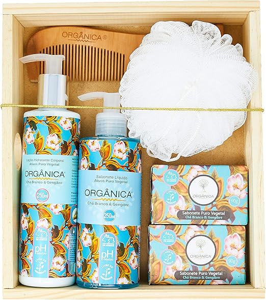 Organic Daily Bath Kit with White Tea and Ginger