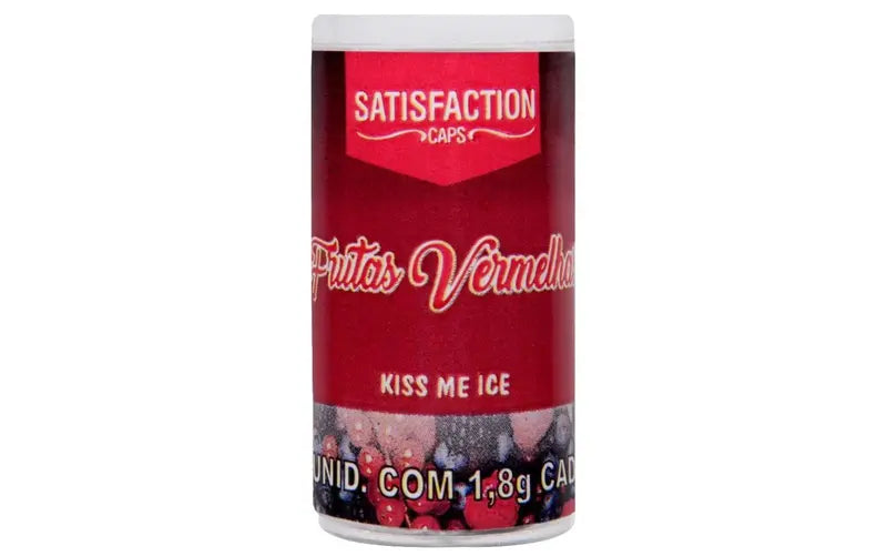 BOLINHA BEIJÁVEL KISS ME ICE SATISFACTION CAPS 3UN (ST879) - FRUTAS VERMELHAS