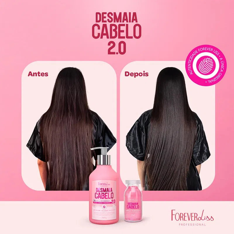 Ampola Desmaia Cabelo 2.0 Forever Liss Nova Fórmula Mais Potente 15ml