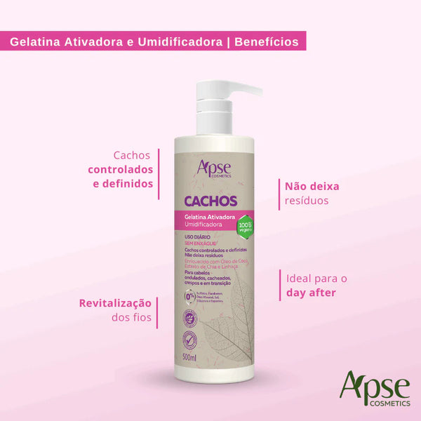 Activator and Moisturizing Curls Gelatin 500ml - Low Poo/No Poo - Conditioning Action