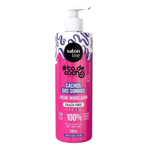 Creme Modelador Fixação Forte #todecacho Cachos dos Sonhos 500ml