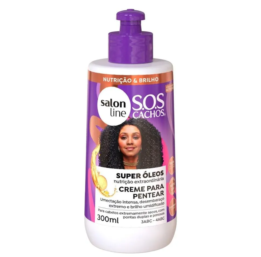 Creme Para Pentear SOS Cachos Mix de Óleos Salon Line 300ml