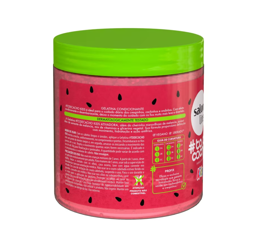 Gelatina Ativadora Melancia #todecacho Kids 550g