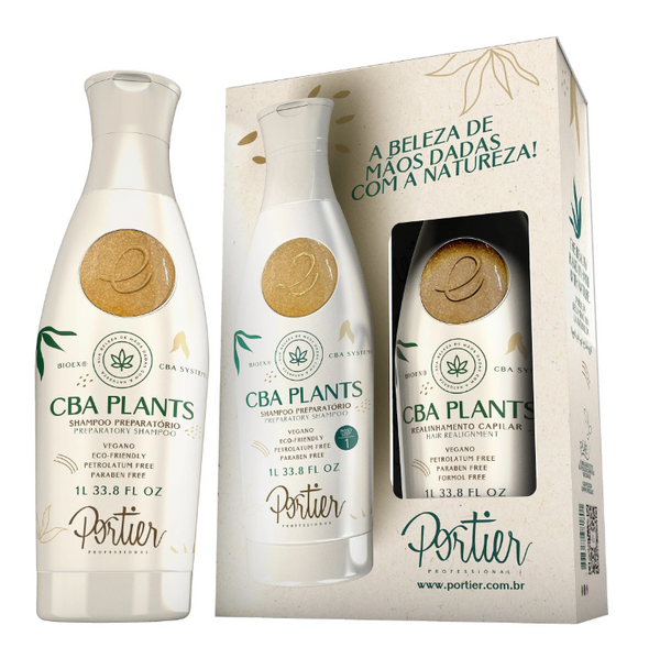 PORTIER KIT REALINHAMENTO CAPILAR CBA PLANTS (2X1LT)