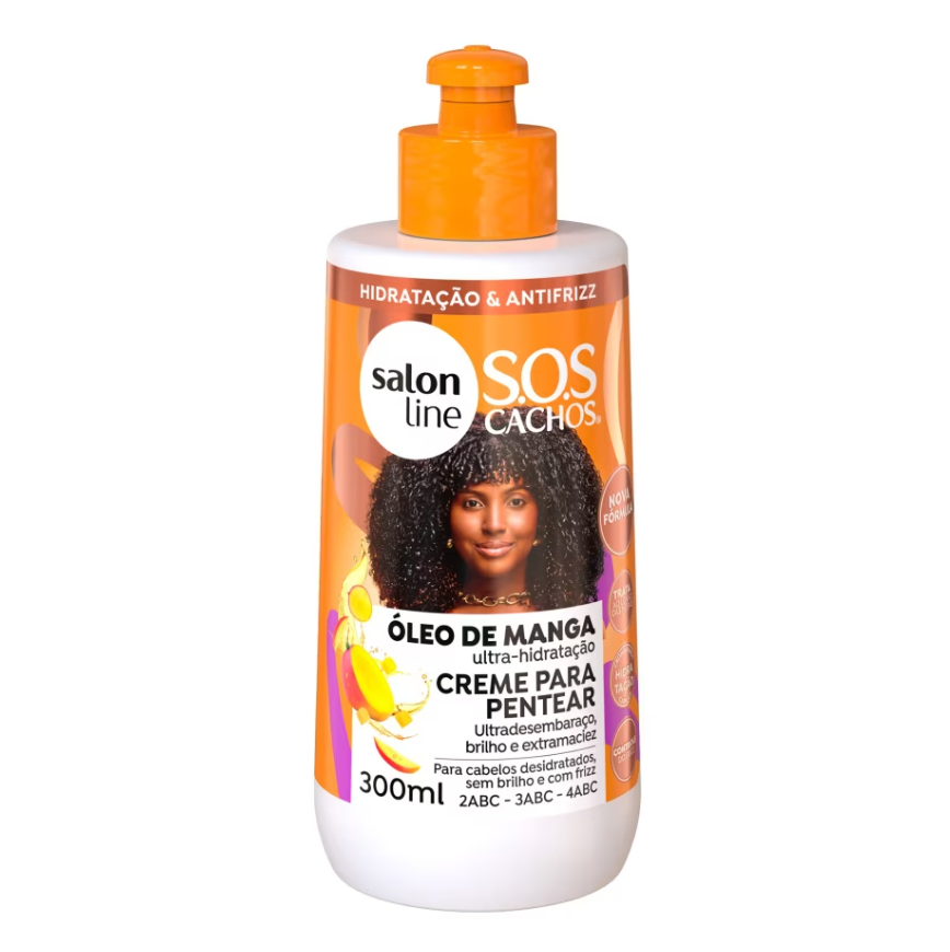 Creme para Pentear SOS Cachos Óleo de Manga Salon Line 300ml