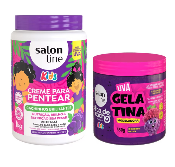 Grape Kit with Styling Cream and Gel #todecacho Kids