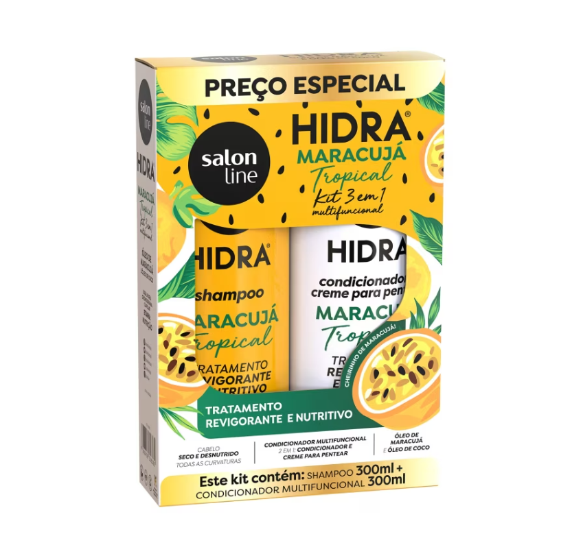 Kit Shampoo e Condicionador Hidra Maracujá Tropical 300ml